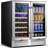 BODEGACOOLER Wine and Beverage Refrigerator 30 Inch, 31 Bottles and 92 Cans Large Capacity