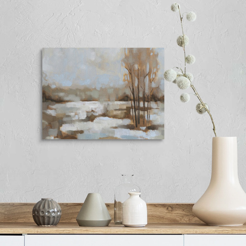 «Snowscape II» par Jacob Green - reproduction d'art sur toile, Toile tendue, H 12 po x l 16 po x P 1,25 po