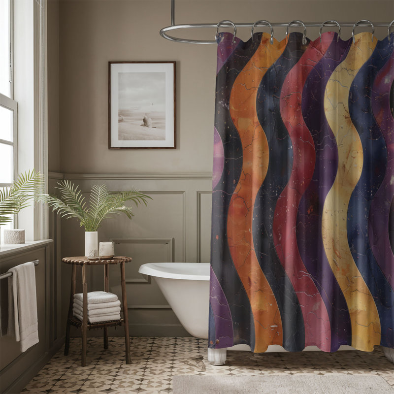 Rideau de douche Vintage, H 74 po x l 71 po