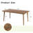 Michael 63" Rectangular Brown Aluminum Outdoor Dining Table With Umbrella Hole-122462075