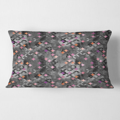 Housse et insert de coussin rectangulaire à cercles croisés avec étoiles