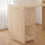 Bureau extensible - Tablettes de rangement, roulettes - Burlywood