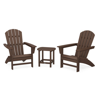 Ensemble 3 pièces Adirondack nautique avec table d'appoint 18 "South Beach