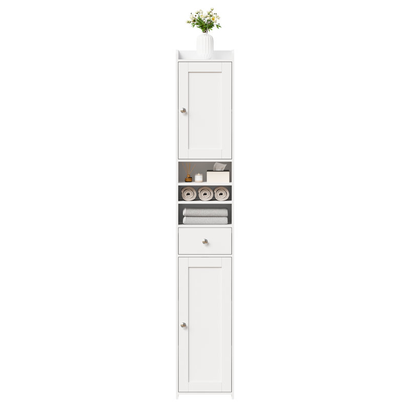 30cm W  Linen Cabinet with Drawers and Adjustable Shelves