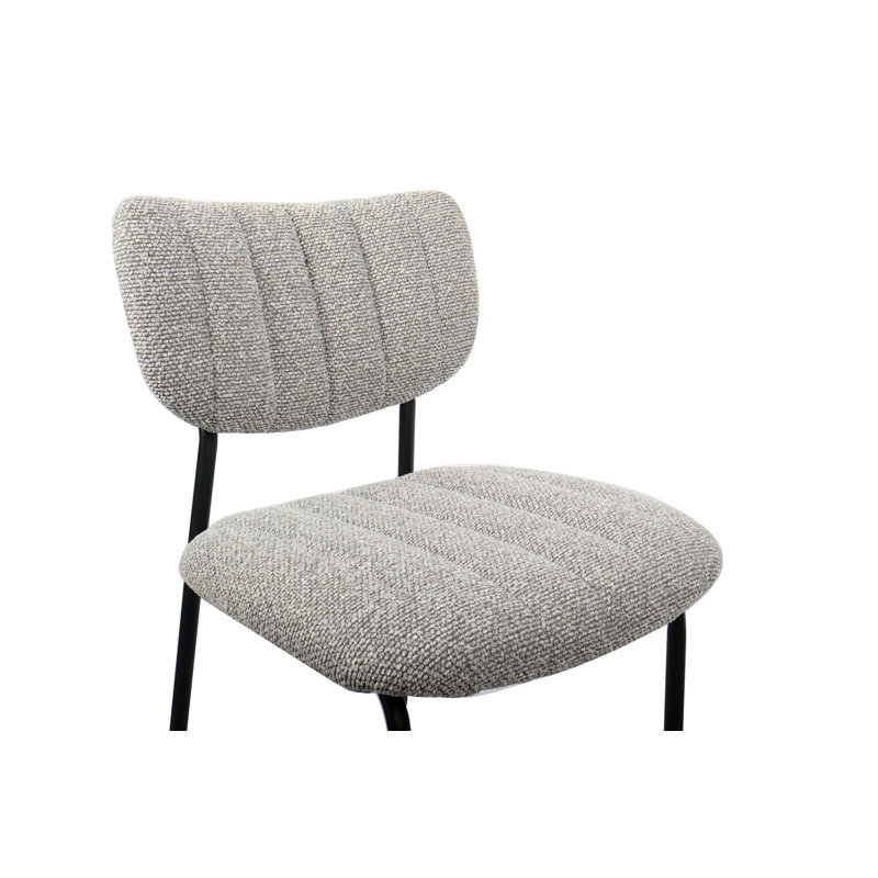 Stephenville Upholstered Counter Stool, Light gray