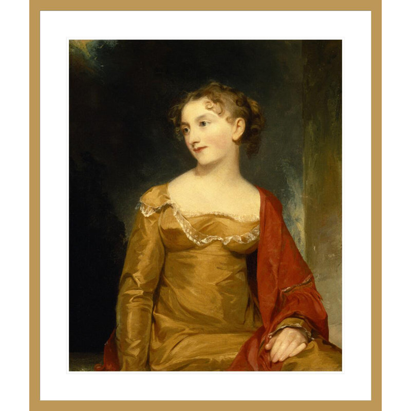 Portrait de Maria Livingston (Mme John C. Tillotson) par Thomas Sully, impression giclée encadrée, H 39,07 po x l 33,5 po