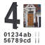 Numéro de maison à fixation flottante en acier inoxydable H 6 po-81184603-81184605