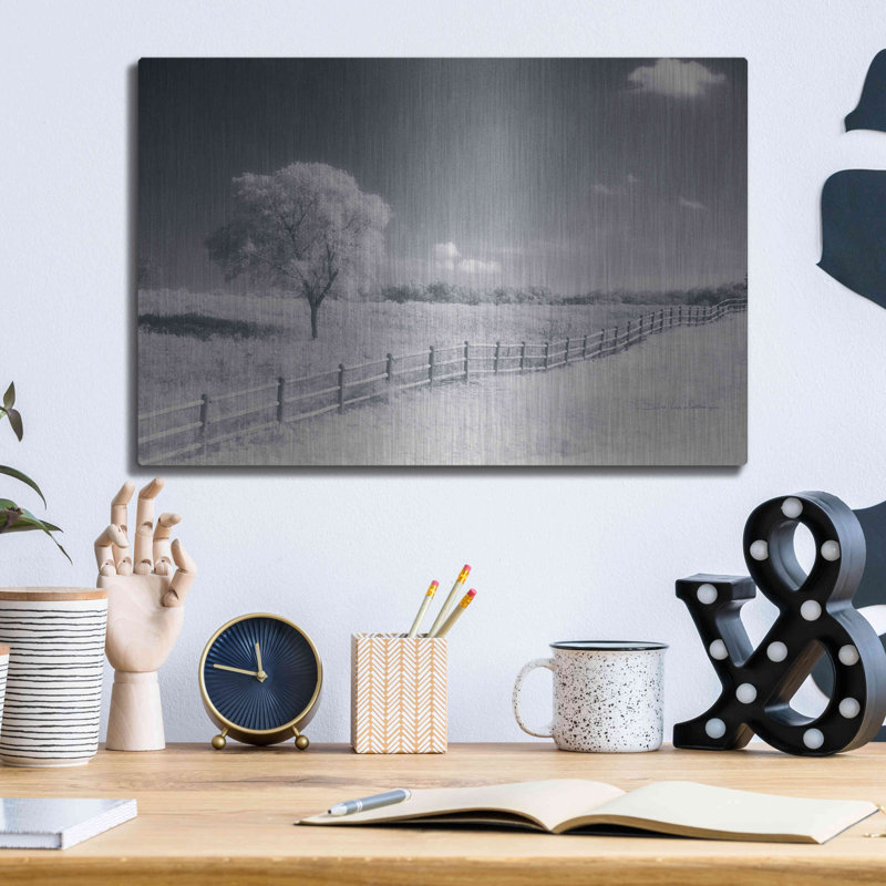 «Trees Fence I» par Debra Van Swearingen, H 12 po x l 16 po