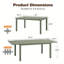 Table d'extérieur en aluminium 83 po