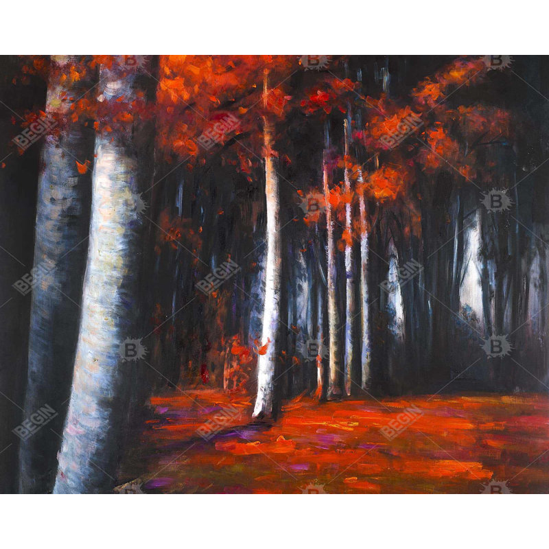 Mysterious Forest Print On Canvas, H 48 po x l 60 po