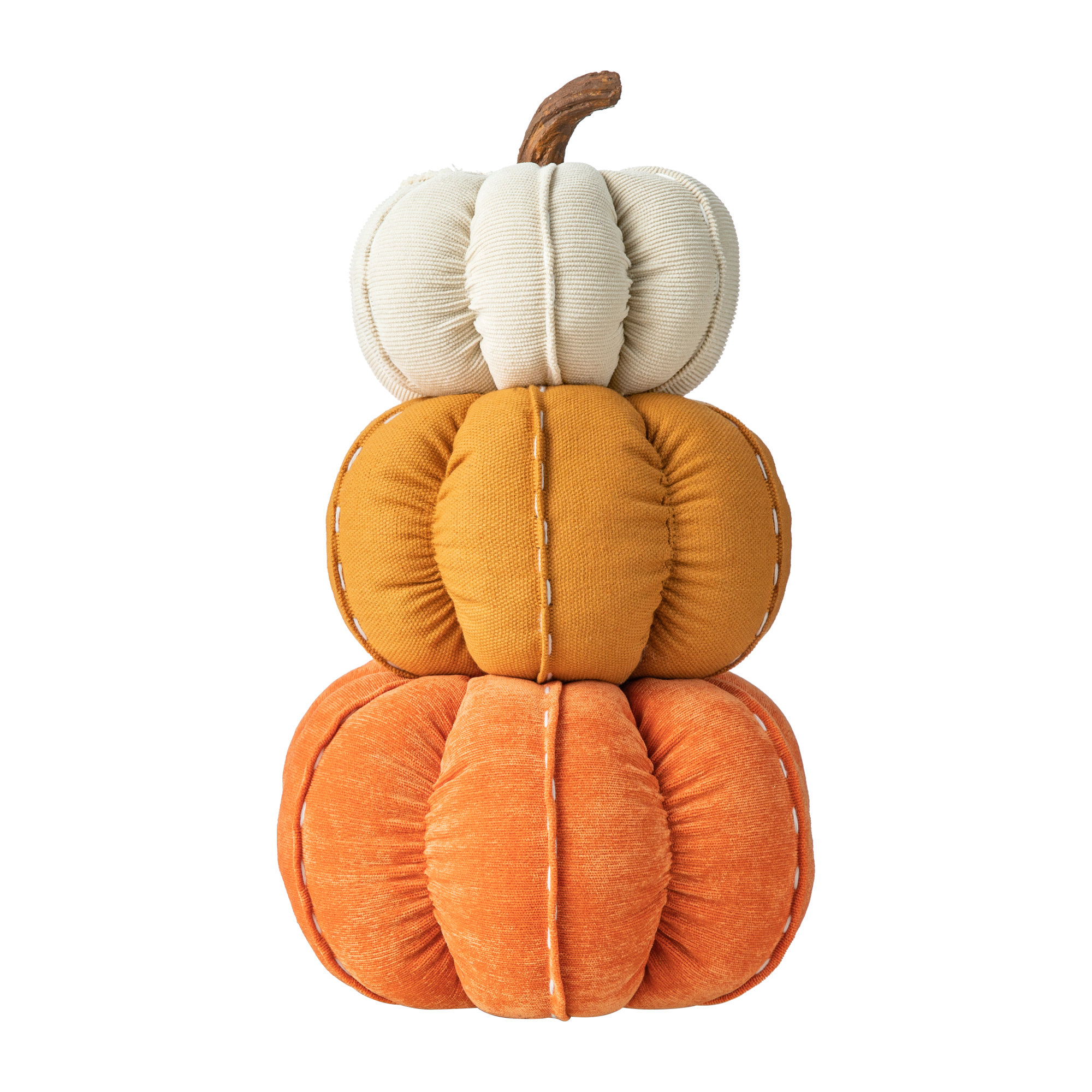 The Holiday Aisle® Handmade 13" H Polyester Stacked Pumpkin Accent & Reviews | Wayfair