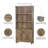 Coble 4 Piece Farmhouse Wood L-Shaped Desk Office Set - Rustic Oak