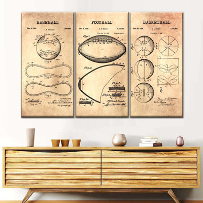 " Sports Balls Compilation Patent " by Patent Hunter 3 - Pieces