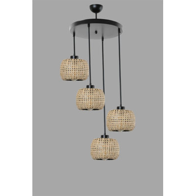 Luminaire suspendu tambour à 4 lumières Montsinger