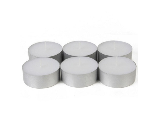 Bougie de photophore en étain surdimensionné, Blanc, Ensemble de 144