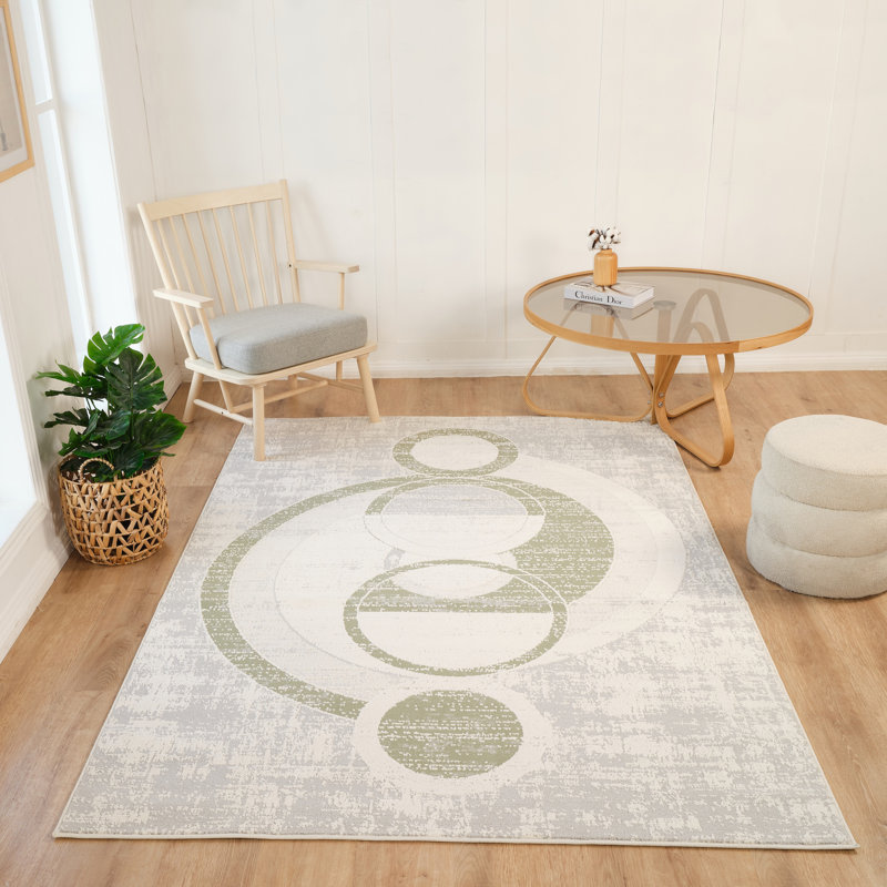 Olliyah Collection Transitional Geometric Area Rug, Rectangle 5'3" x 7'6"