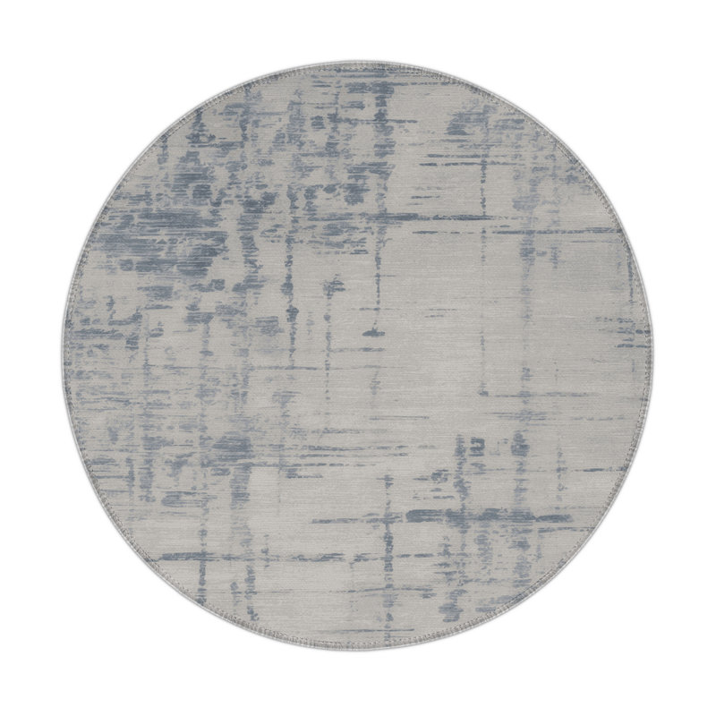 Abstract Gray Indoor and Outdoor Area Rug, Rectangle 3' x 5'