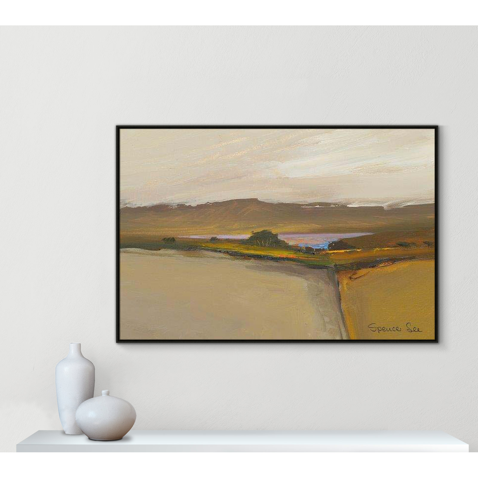 Mack "Heaven and Earth IV" Print, Espresso Framed, 41.5'' H x 61.5'' W x 2'' D