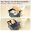43cm Wide Solid Colour Footstool Ottoman