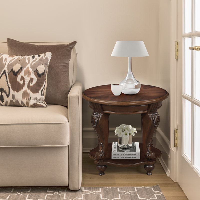Cherry Wood Coloured Living Room Coffee Table Three Piece Set | Tea Table+double-sided Table Combination, Suitable For Small Spaces Such As Offices, Living Rooms, Apartments, Etc., Easy To Assemble