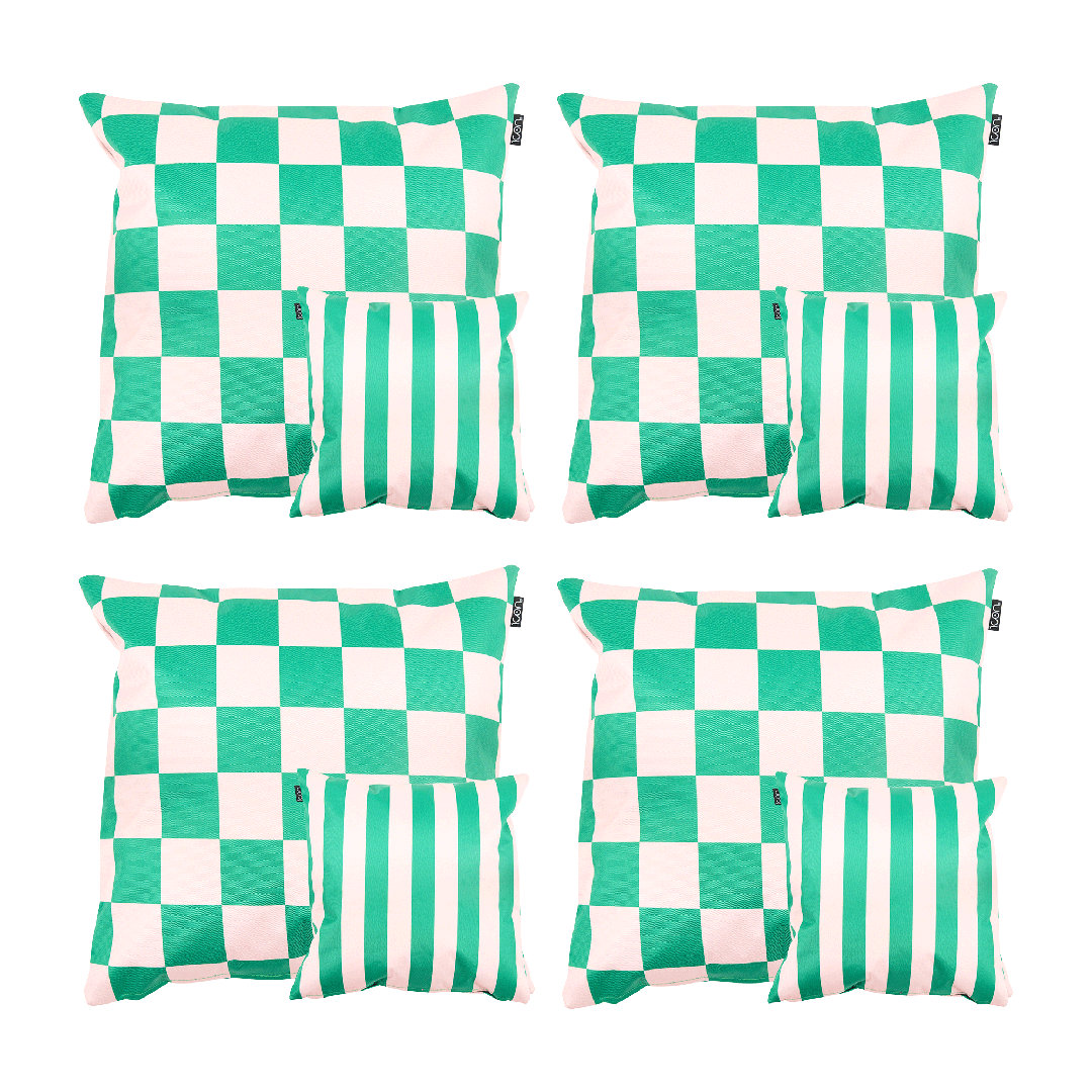 Bean Bag Bazaar Checkerboard & Stripe Indoor-Outdoor Cushions