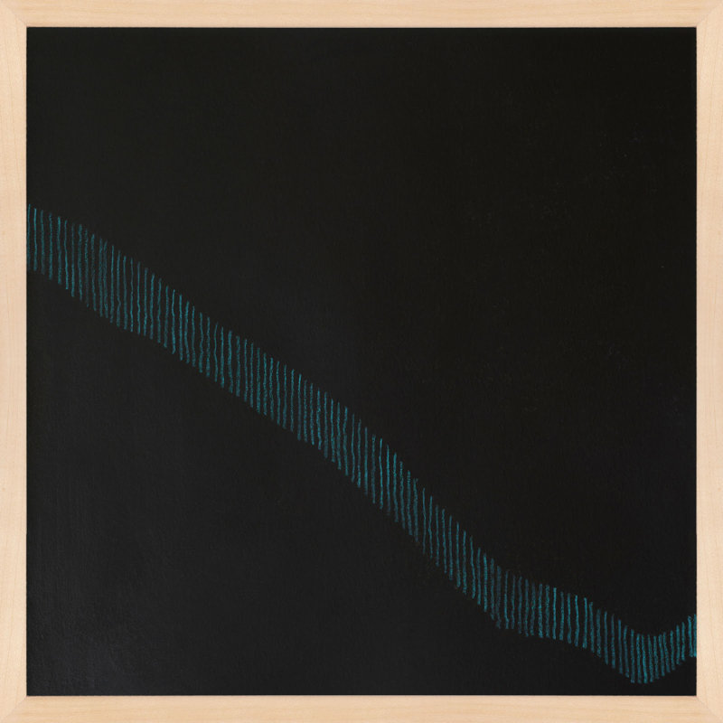 Delta Wave 2 Painting by Jacques Pilon, Black Framed, 44" H x 44" W x 1.25" D