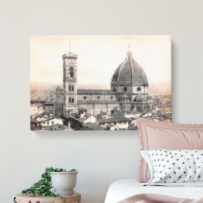 Florence Cathedral In Italy Painting - Wrapped Canvas