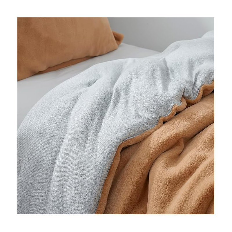 Ensemble d'édredon en polyester, Édredon simple extra long + 1 taie décorative st