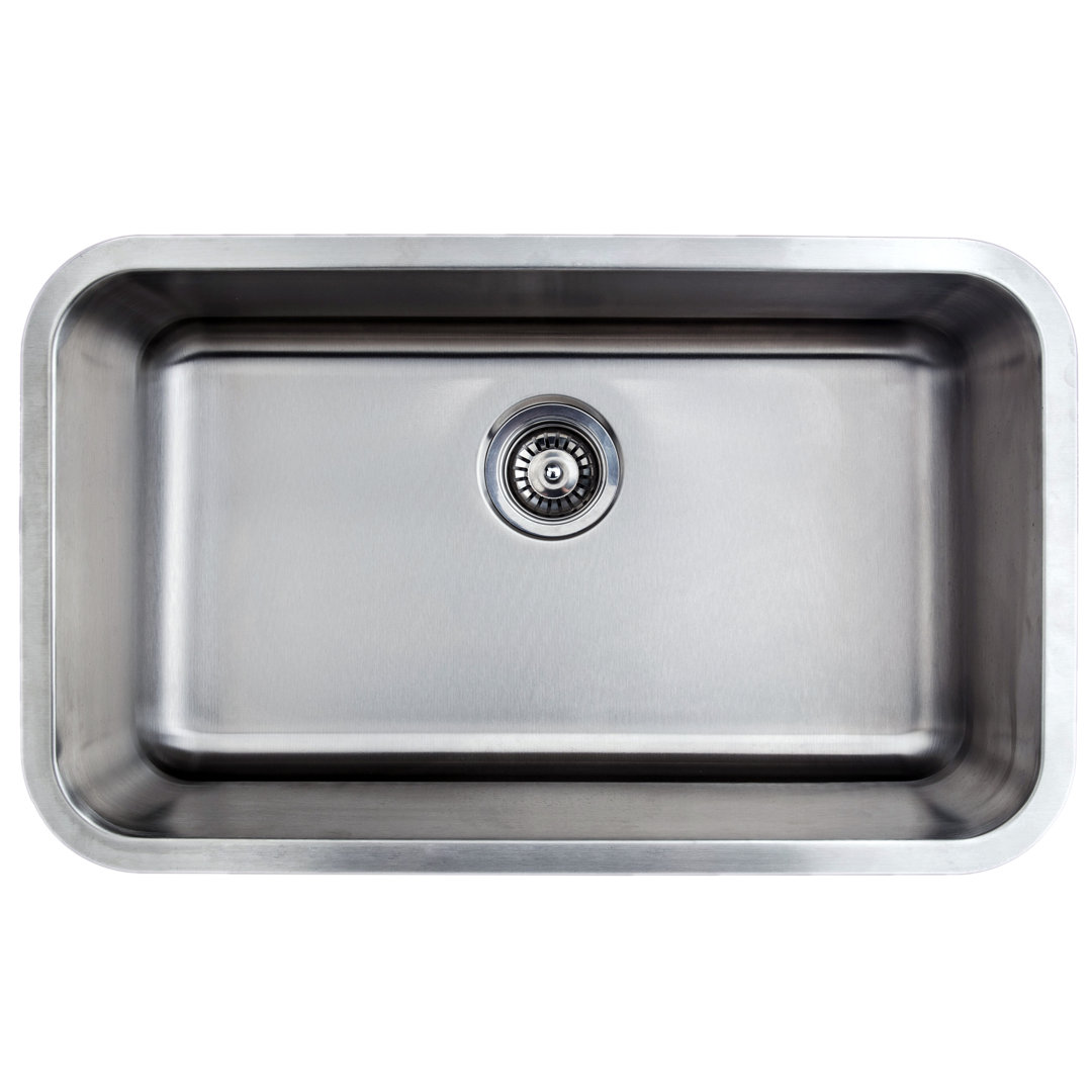 Craftsmen Series 29.88'' L Undermount Double Bowl Stainless Steel Kitchen Sink Wells Sinkware