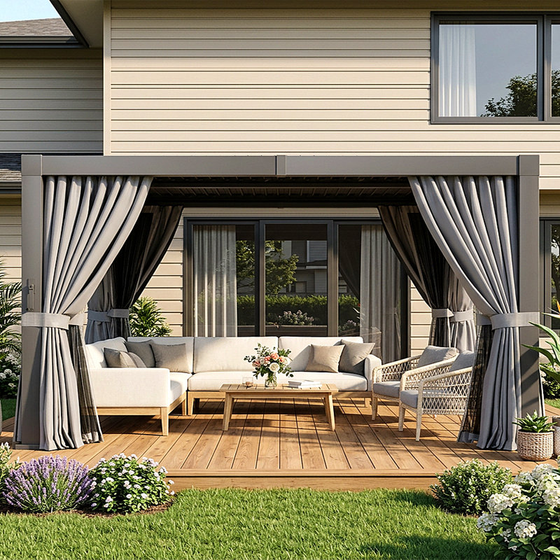Abri de jardin en acier l 12 pi L 10 pi. Pergola d'extérieur, pergola à persiennes, pergola en aluminium pour patio