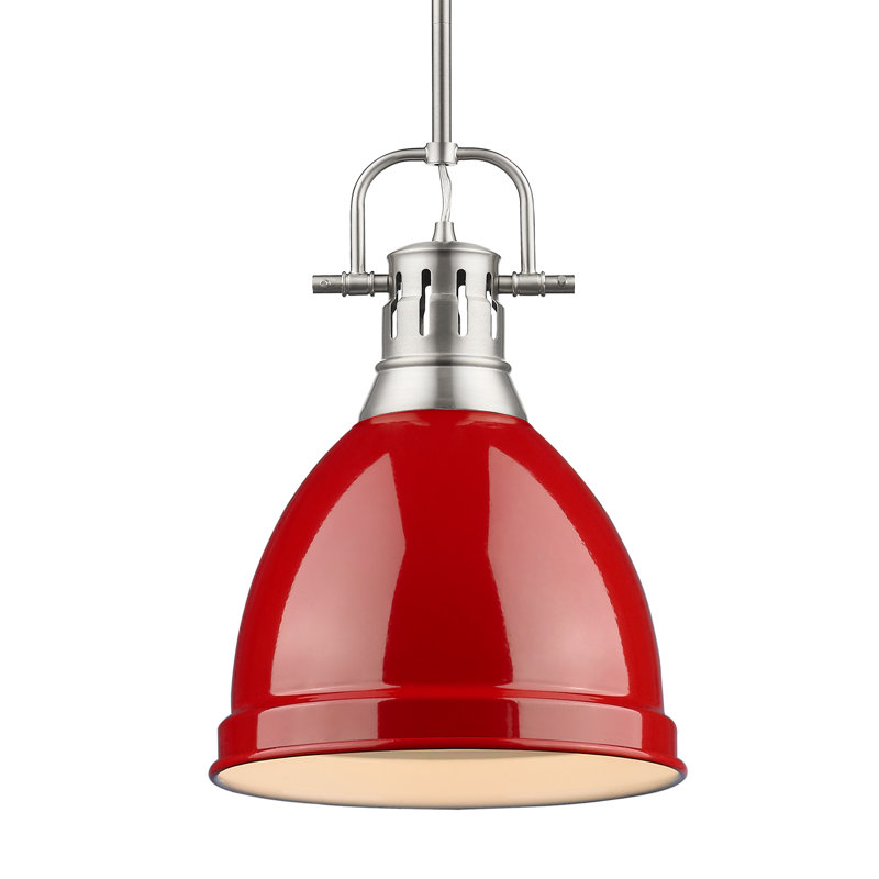 Ruthie 1 - Light Pendant, Red, Pewter