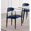 Ensemble de chaises rembourrées en tissu bleu 2 pièces Modern Contemporary-1773946637