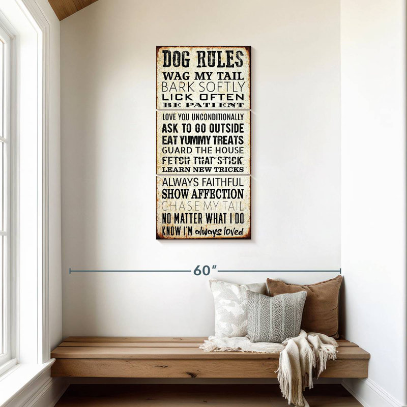Dog Rules, 44" H x 21" W