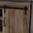60-Inch Tv Stand With Rustic Oak And Black Metal Frame, Sliding Barn Door Storage, 6 Storage Sections, Suitable For 50 - 59 Inch Tvs In Living Spaces Doors, Finish Compartments, 1 Open Shelf, Ideal