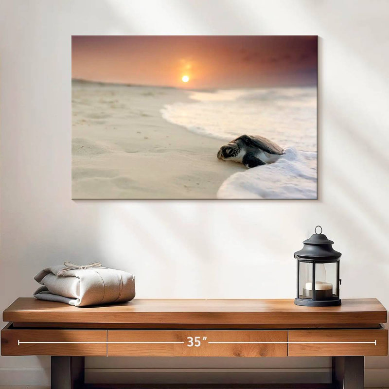 Brampt Turtle On The Shore, 20" H x 30" W