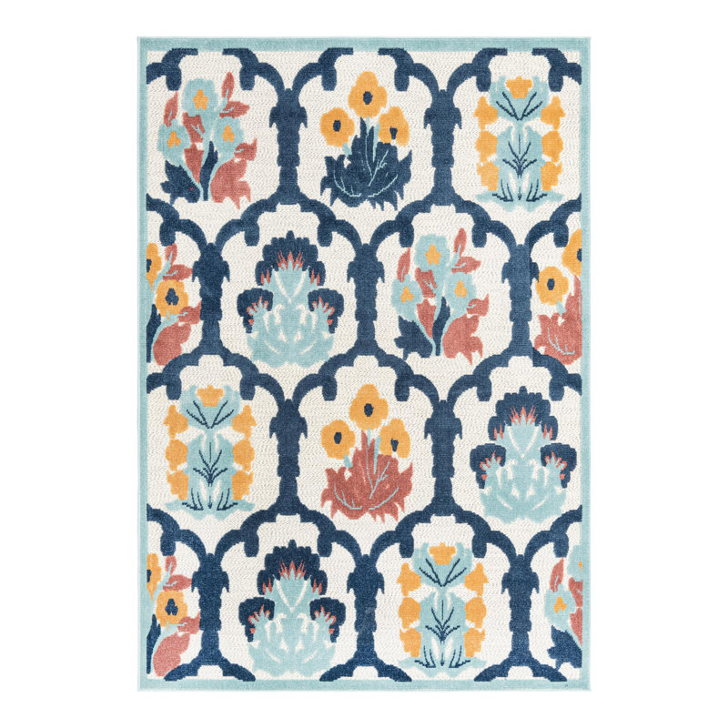 Hartin Indoor/Outdoor Rug Ivory, Rectangle 6' x 9'