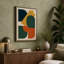Geometric Harmony Mid-Century - Wrapped Canvas-1028513348-1028513369