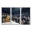 «Night Forest Christmas Tree», ensemble d'art mural sur toile encadré paysage-903248088-926097149