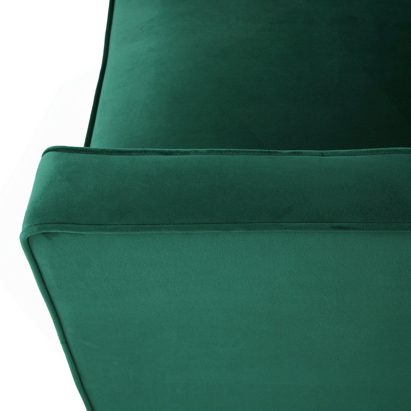 Fauteuil club en velours vert