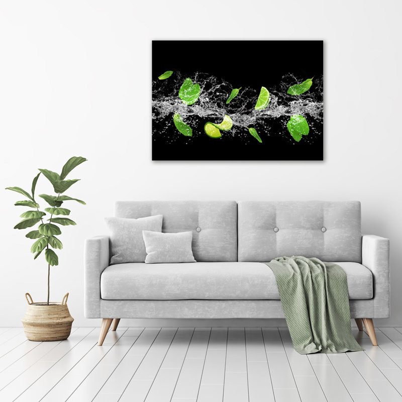 Lime With Mint - Unframed Art Prints on Glass