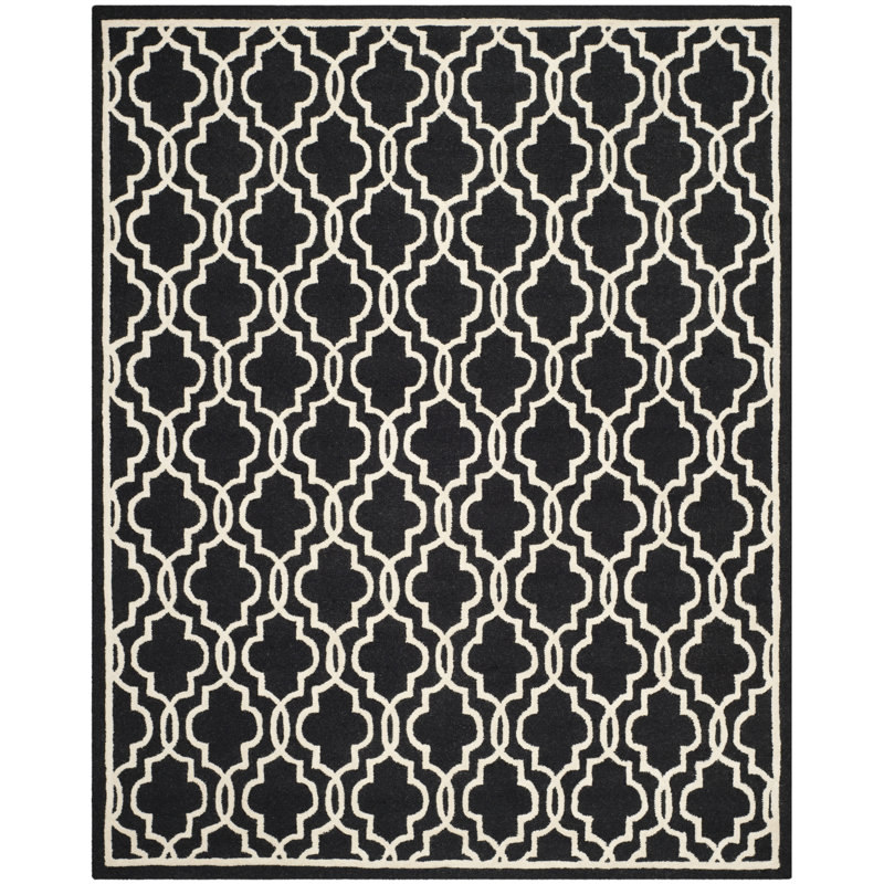 Cannen Hand Tufted Wool Geometric Rug, Rectangle 9' x 12'