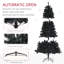  Arbre de Noël artificiel à ouverture automatique avec embouts de branches et base en acier-561669054