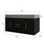 Meuble-lavabo flottant contemporain simple de 39,4 po avec comptoir en faux marbre, lavabo en céramique, 2 tiroirs en bois massif multicouches et 2 armoires