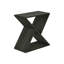 Table d'appoint contemporaine en placage foncé pour chambre et salon