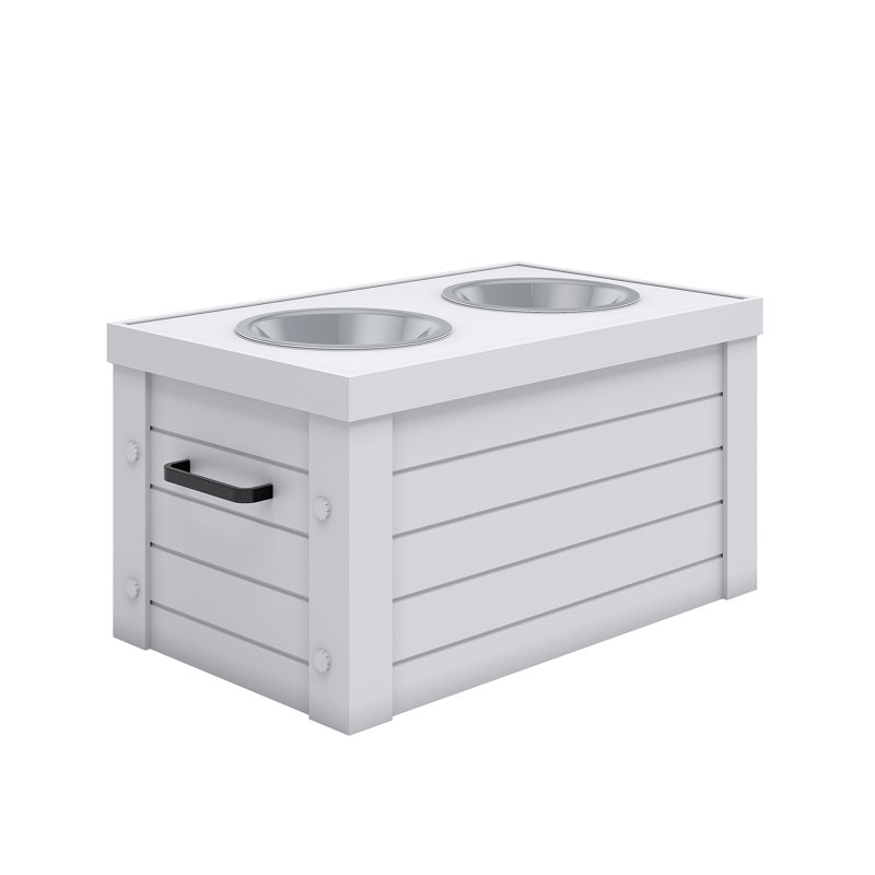 Southwick ECOFLEX Elevated Dog Feeder, White