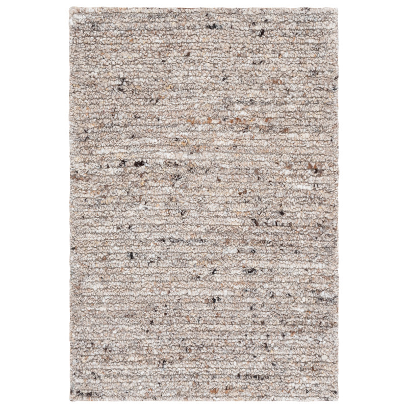 Earthly Hand Tufted Wool Solid Color Indoor Rug, Rectangle 6' x 9'