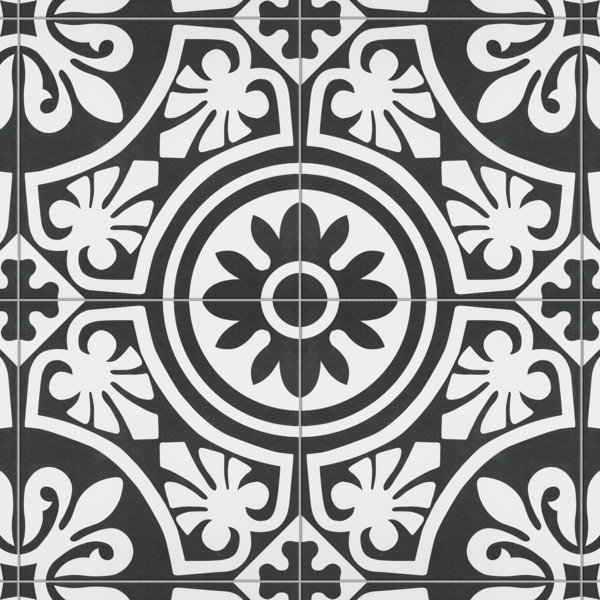 Majestic Tiena 10" x 10" Porcelain Patterned Wall & Floor Tile