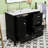 Contemporary Wood Single Bathroom Vanity with Soft-Close Door, Ceramic Basin and Storage Drawers-654312546