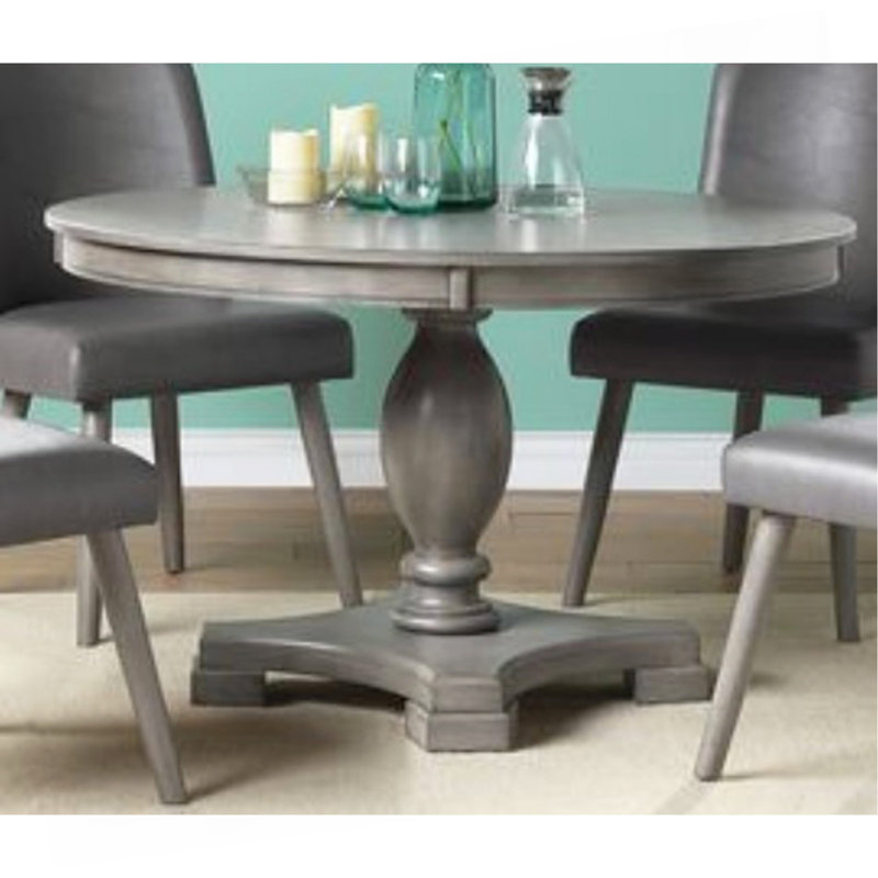 Gray Oak Finish Dining Table