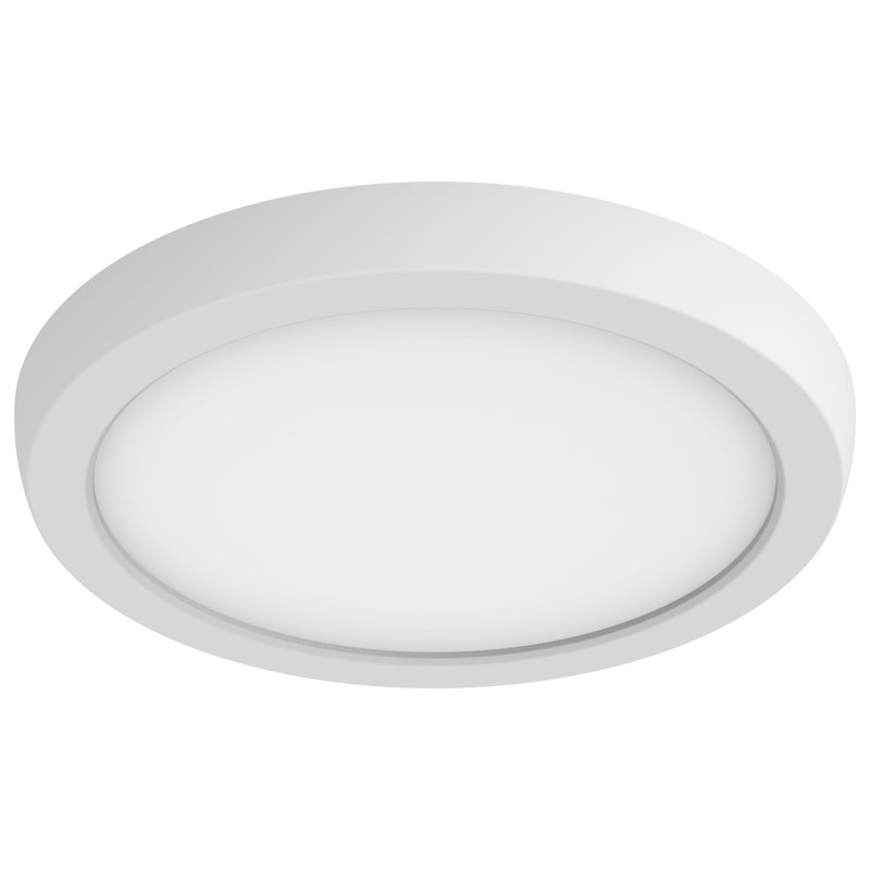 Dimmable Round Flush Mount, 0.67" H x 7" W x 7" D, 4000K